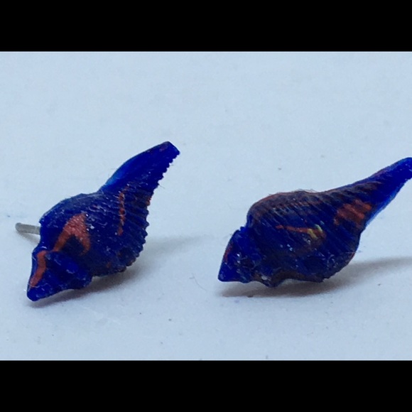 Unique Handmade Polymer Clay Sea Shell Earrings - Picture 5 of 8